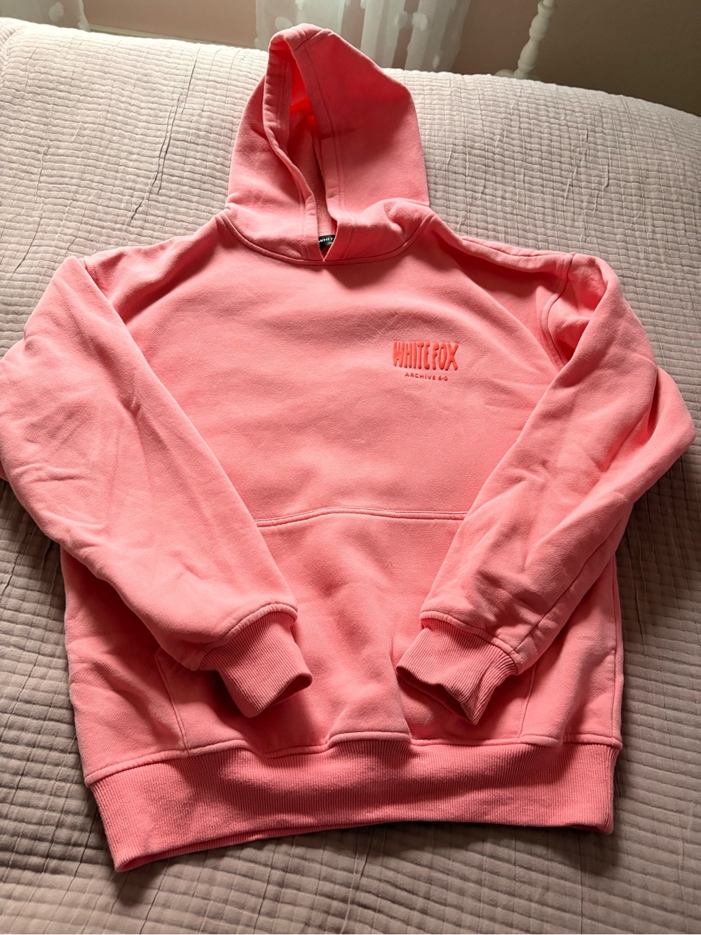 White Fox Boutique Coral Pink Hoodie Sweatshirt